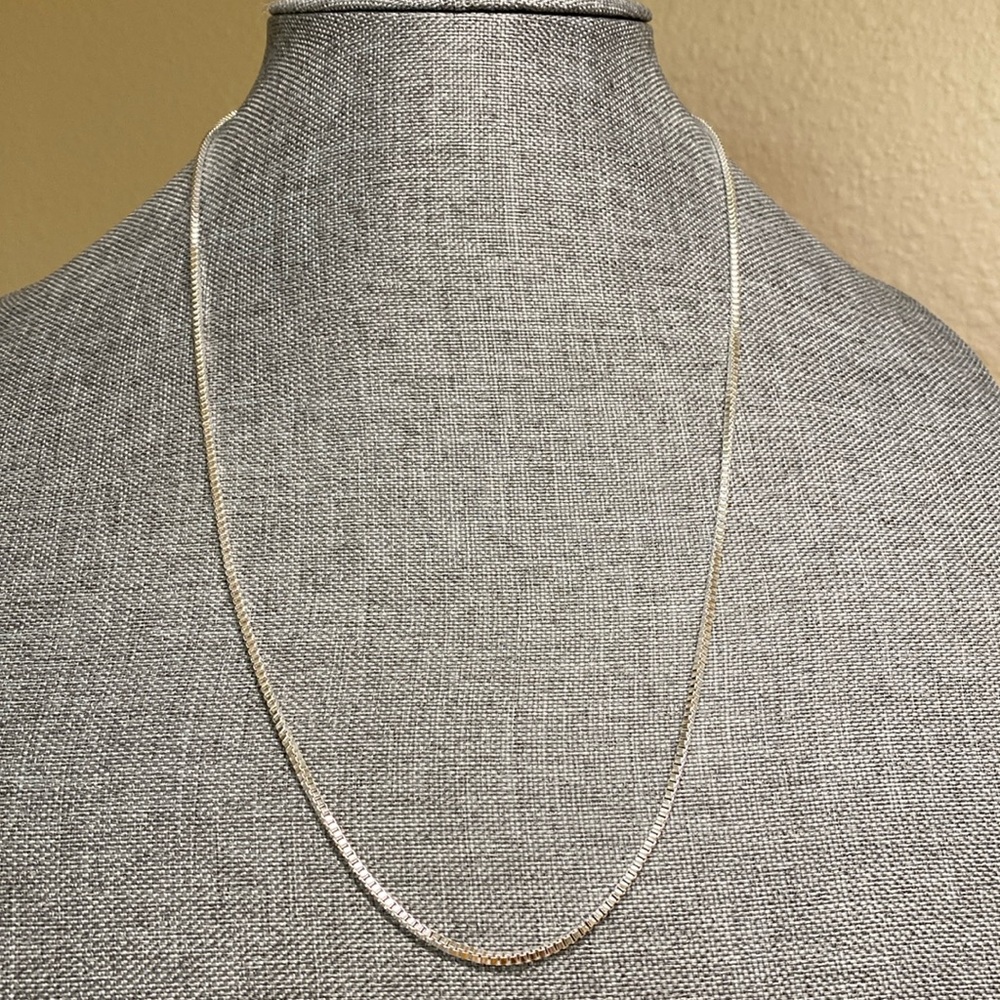 New 24” Silver Box Link Chain